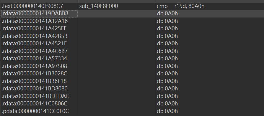 EmEditor 主程序中的搜索结果
